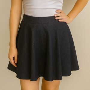 'Circle C' Denim A-line Ruffle Skirt